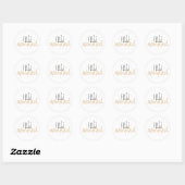 Prettig kerstfeest Kerstmis Ronde Sticker (Vel)