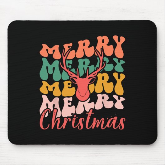 Prettig kerstfeest Kerstmis Xmas Pret  Muismat (Voorkant)
