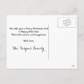 Prettig Kerstfeest Kerstnacht boerderij met paard Feestdagenkaart (Achterkant)