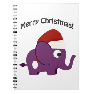Prettig kerstfeest! Kerstolifant Notitieboek