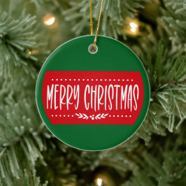 Prettig kerstfeest - Kerstornament Keramisch Ornament