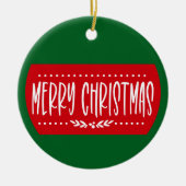 Prettig kerstfeest - Kerstornament Keramisch Ornament (Voorkant)