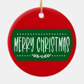 Prettig kerstfeest - Kerstornament Keramisch Ornament (Achterkant)