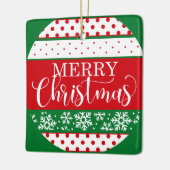 Prettig kerstfeest - Kerstornament Keramisch Ornament (Links)