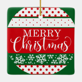 Prettig kerstfeest - Kerstornament Keramisch Ornament