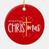 Prettig kerstfeest - Kerstornament Keramisch Ornament (Achterkant)