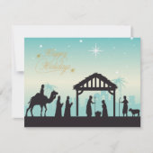 Prettig kerstfeest Kerststal scène Notitiekaartje (Voorkant)