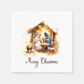 Prettig kerstfeest Kerststal Servet (Voorkant)