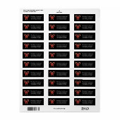 Prettig kerstfeest Kerststok Retouradres Etiket (Full Sheet)