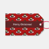 Prettig kerstfeest! Kerststol & Hulst Patronen Cadeaulabel (Voorkant (Horizontaal))