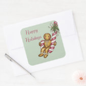 Prettig Kerstfeest Kerststol Stickers (Envelop)