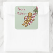 Prettig Kerstfeest Kerststol Stickers (Tas)