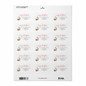 Prettig kerstfeest Kerststol Vakantie adreslabel Etiket (Full Sheet)