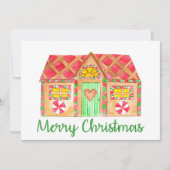 Prettig Kerstfeest Kerststolhuis Kaart (Voorkant)