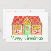 Prettig Kerstfeest Kerststolhuis Kaart (Voorkant / Achterkant)