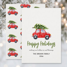 Prettig Kerstfeest Kerstwagen met Boom