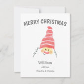 Prettig kerstfeest | Kinderen | Kerstman Feestdagenkaart (Voorkant)