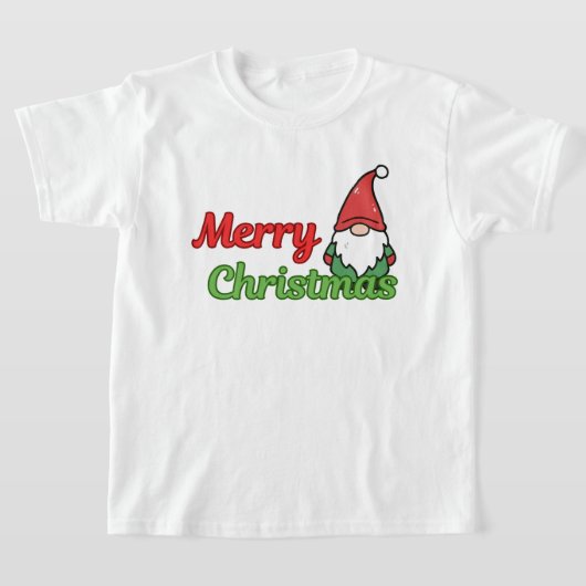 "Prettig kerstfeest" kindervakantie-uitgave T-shirt (Laagn)