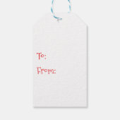 Prettig kerstfeest kip cadeaulabel (Achterkant)