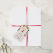 Prettig kerstfeest  Kitten Rode Hoed Kattenliefheb Cadeaulabel (Met Touw)