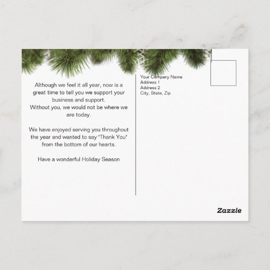 Prettig Kerstfeest klant Briefkaart (Achterkant)