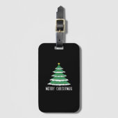 Prettig kerstfeest Klassiek Bagagelabel (Voorkant (verticaal))