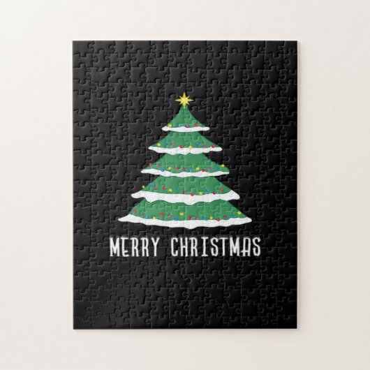 Prettig kerstfeest Klassiek Legpuzzel (Verticaal)