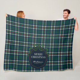 Prettig kerstfeest Klassiek Preppy Tartan Plaid Fleece Deken