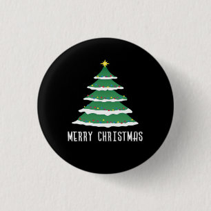 Prettig kerstfeest Klassiek Ronde Button 3,2 Cm
