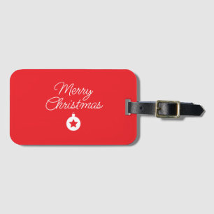 Prettig kerstfeest Klassiek Uniek Minimalistisch E Bagagelabel