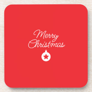Prettig kerstfeest Klassiek Uniek Minimalistisch E Bier Onderzetter