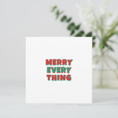 Prettig kerstfeest Klassiek Uniek Minimalistisch E Feestdagenkaart (Staand voorkant)