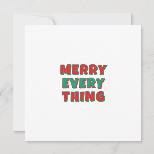 Prettig kerstfeest Klassiek Uniek Minimalistisch E Feestdagenkaart (Voorkant)