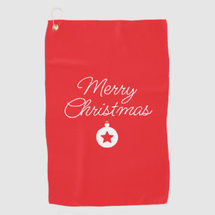 Prettig kerstfeest Klassiek Uniek Minimalistisch E Golfhanddoek
