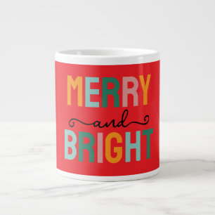 Prettig kerstfeest Klassiek Uniek Minimalistisch E Grote Koffiekop