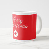 Prettig kerstfeest Klassiek Uniek Minimalistisch E Grote Koffiekop (Voorkant rechts)