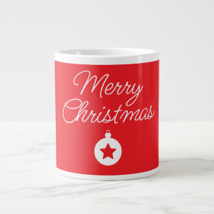 Prettig kerstfeest Klassiek Uniek Minimalistisch E Grote Koffiekop