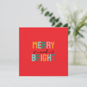 Prettig kerstfeest Klassiek Uniek Minimalistisch E Kaart (Staand voorkant)