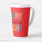Prettig kerstfeest Klassiek Uniek Minimalistisch E Latte Mok (Rechterhoek)