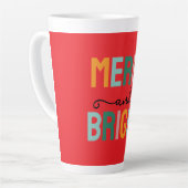 Prettig kerstfeest Klassiek Uniek Minimalistisch E Latte Mok (Linkerhoek)