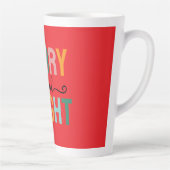 Prettig kerstfeest Klassiek Uniek Minimalistisch E Latte Mok (Rechts)