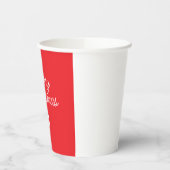 Prettig kerstfeest Klassiek Uniek Minimalistisch E Papieren Bekers (Links)