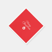 Prettig kerstfeest Klassiek Uniek Minimalistisch E Servet (Hoek)