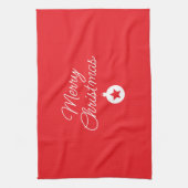 Prettig kerstfeest Klassiek Uniek Minimalistisch E Theedoek (Verticaal)