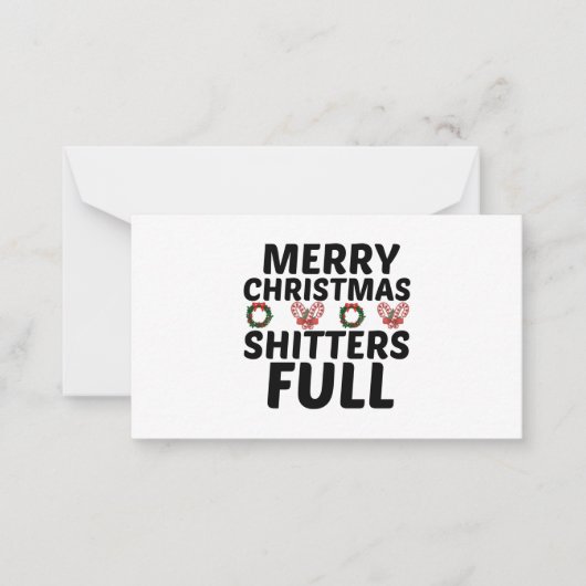 PRETTIG KERSTFEEST KLEDING VOLLEDIG NOTITIEKAARTJE (Voorkant)