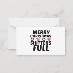 PRETTIG KERSTFEEST KLEDING VOLLEDIG NOTITIEKAARTJE