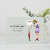 Prettig kerstfeest Kleine Elf Feestje Kaart (Staand voorkant)