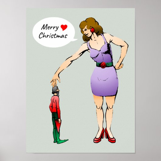 Prettig kerstfeest Kleine Elf Poster (Voorkant)