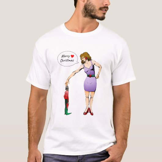 Prettig kerstfeest Kleine Elf T-shirt (Voorkant)