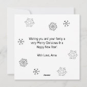 Prettig kerstfeest Kleur mij | Kerstman en rendier Feestdagenkaart (Achterkant)